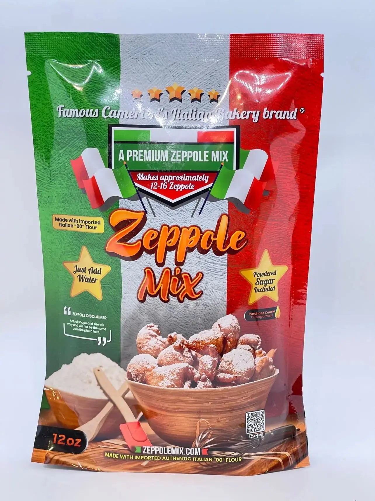 2 Case of 12 Camerieri's Zeppole Mix Camerieri's Zeppole Mix