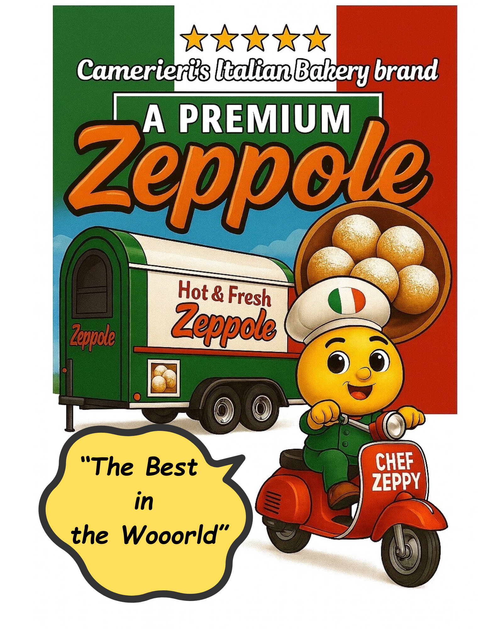 Zeppole Food Truck T-Shirt Printify