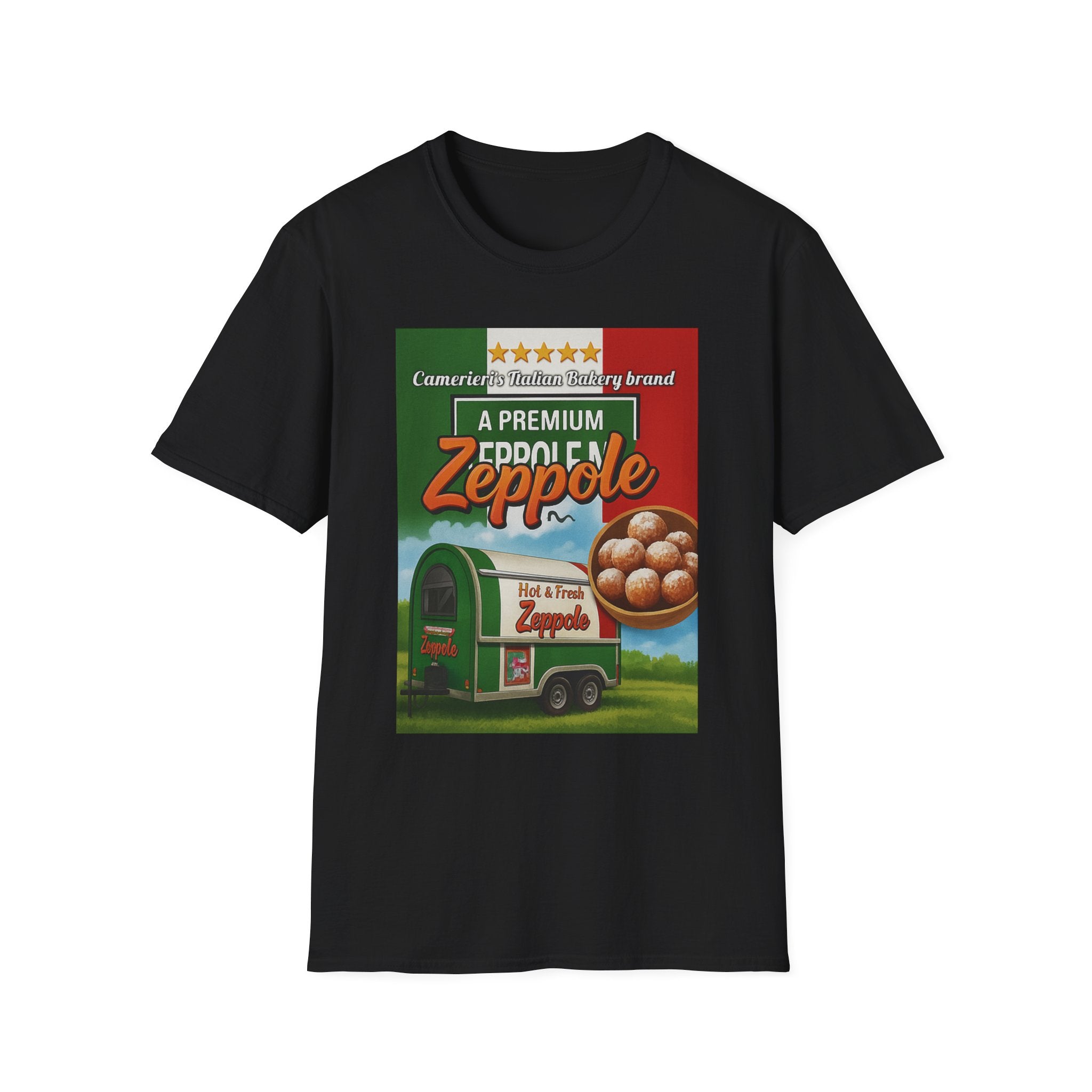 Zeppole Trailer T-Shirt BOTH SIDES Camerieri's Zeppole Mix